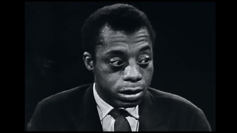 Archival footage of James Baldwin being interviewed