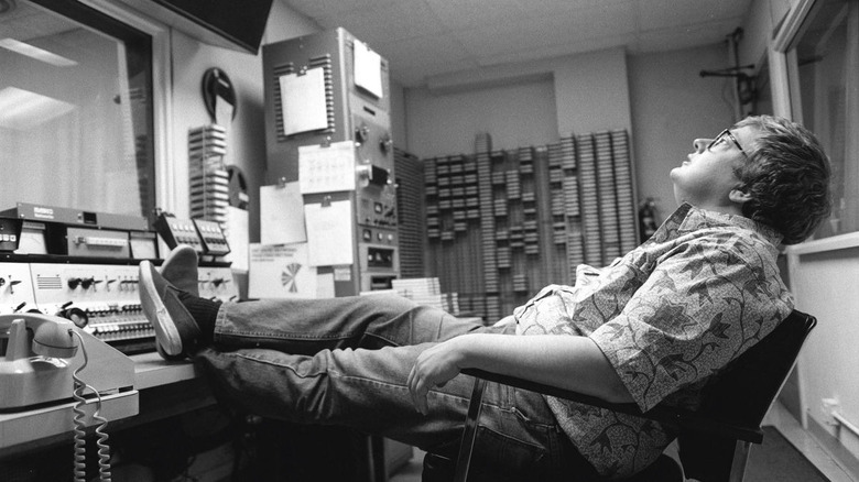 Roger Ebert in a control room in a Life Itself (2014) photograph