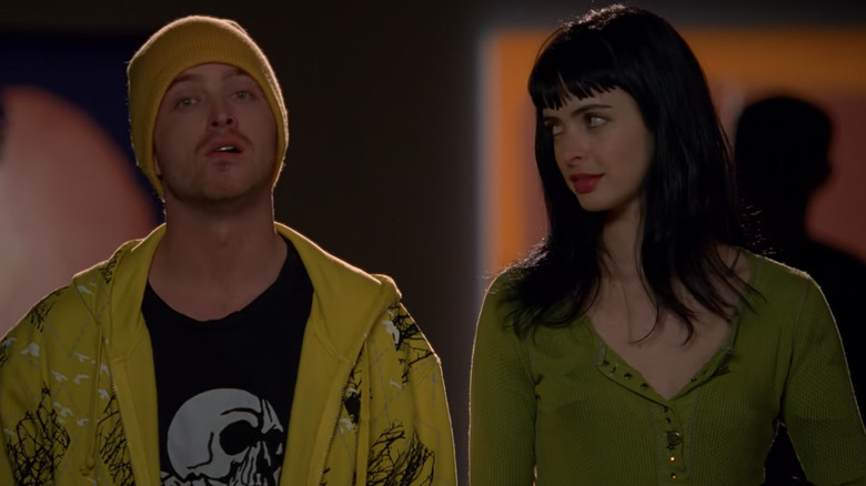 Jesse Pinkman looks ahead thoughtfully 