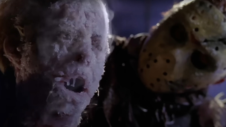 Jason holds frozen head