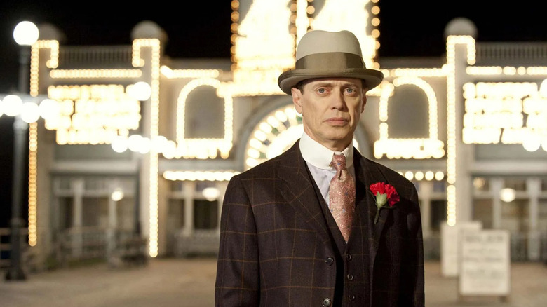 Nucky Thompson looking at something