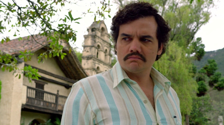 Pablo Escobar looking angry