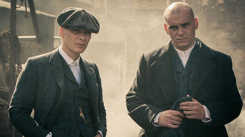 Tommy Shelby and Danny Whizz-Bang looking troubled