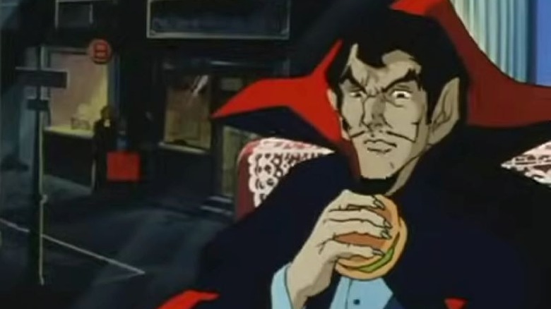 Dracula eating a hamburger (1980)