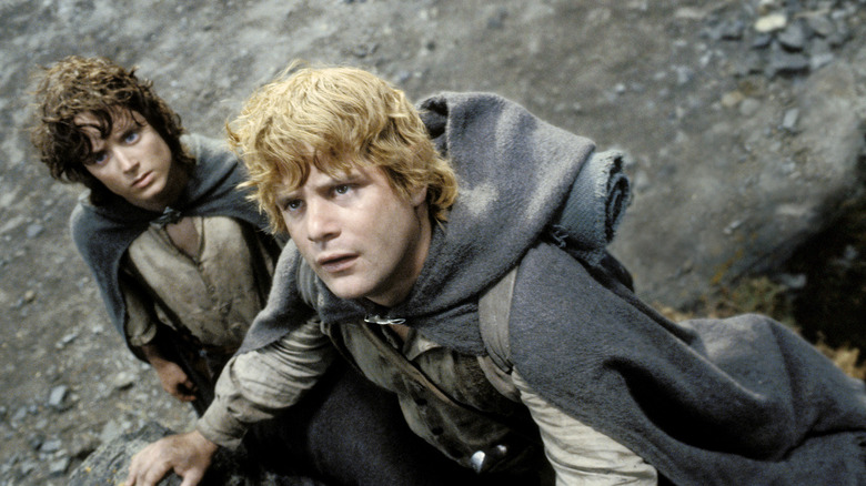 Frodo and Samwise navigating Mordor in The Lord of the Rings: The Return of the King