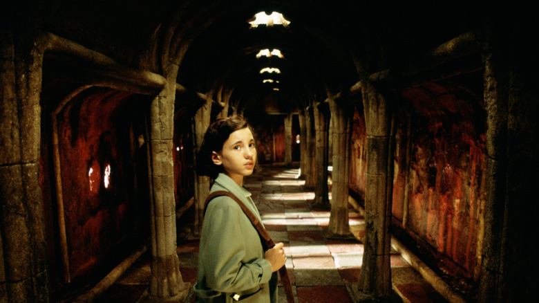 Ofelia in a mysterious hallway in Pan's Labyrinth