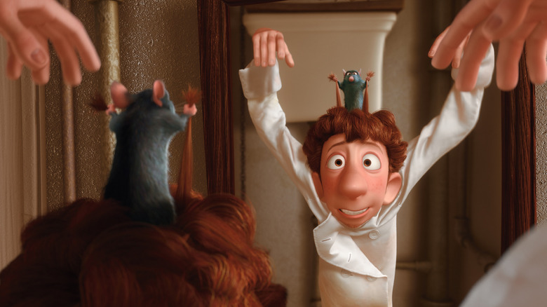 Remy controlling Linguini in Ratatouille