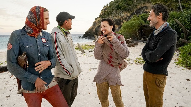 Tyson Boston Rob Parvati Ethan on beach