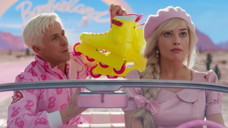 Barbie driving with Ken