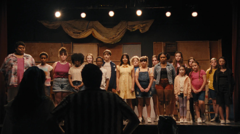 Kids lined up at theater camp