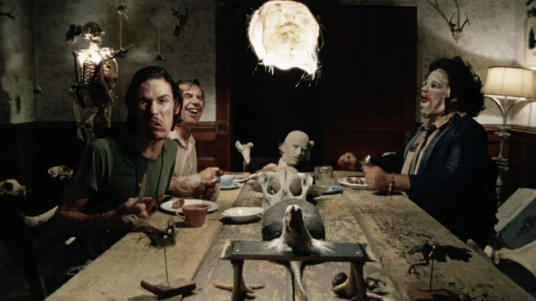 Leatherface and family at the dinner table