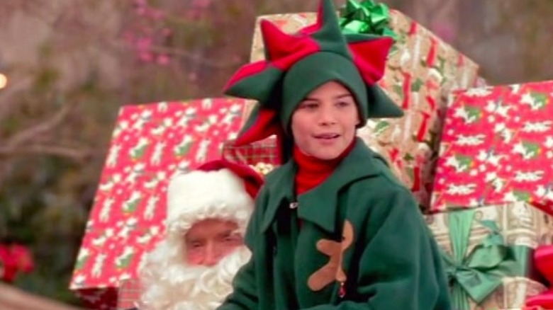 David Gallagher on Santa's sleigh