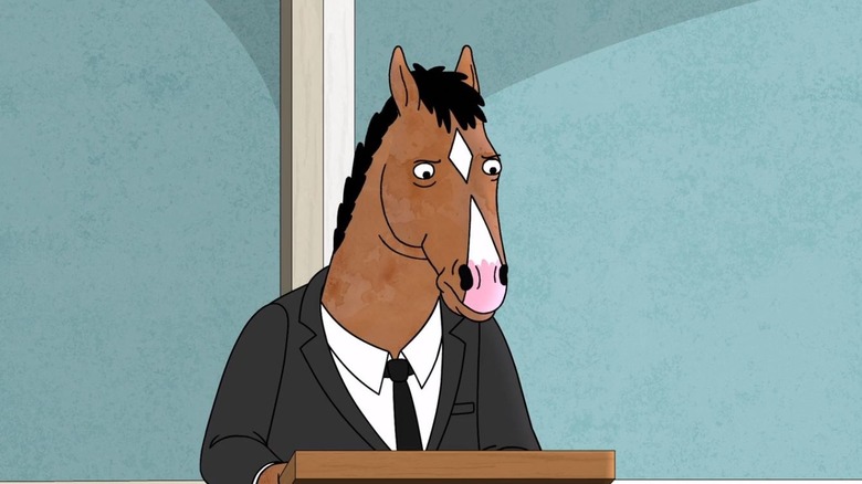 BoJack gives a difficult eulogy in "BoJack Horseman" (2014-2020)