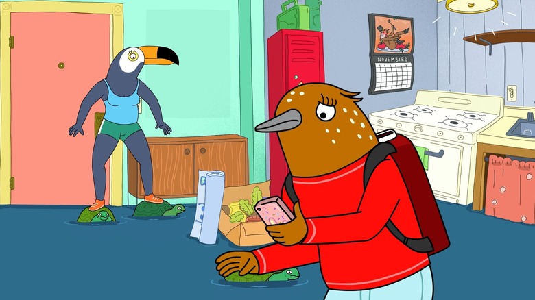 The title characters navigate a flood in "Tuca and Bertie" (2019-2022)