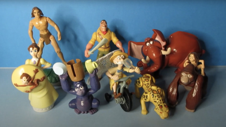 The full cast of McDonald's Tarzan toys