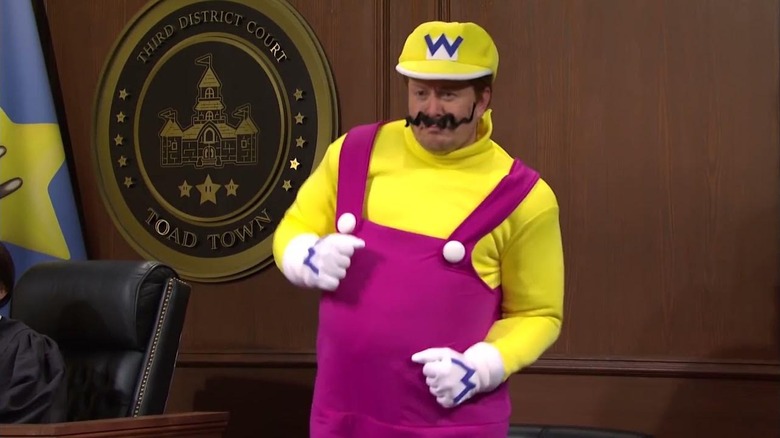 Elon Musk's Wario doing a little dance on "SNL" (2021)