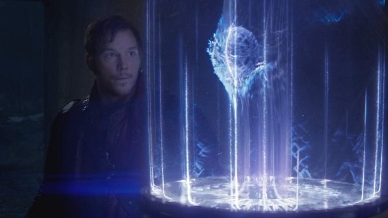 Peter Quill grabbing the orb