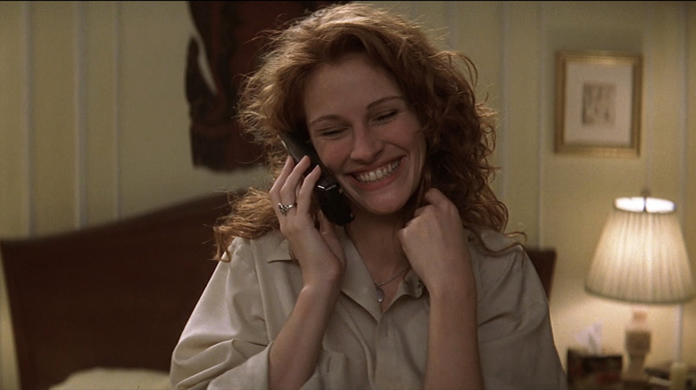 Julia Roberts on phone smiling