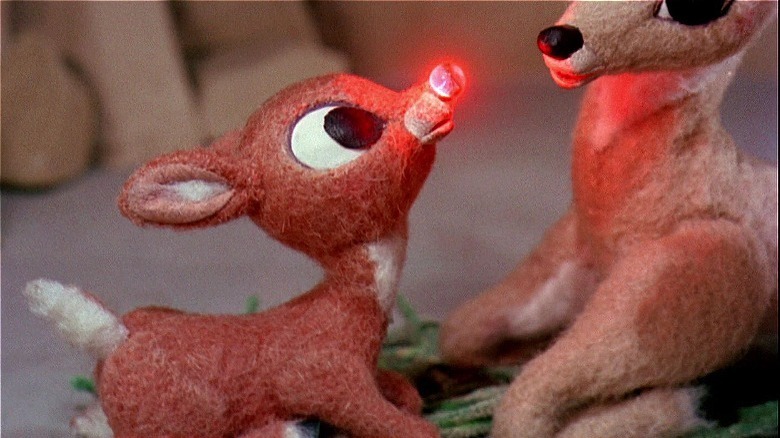 Rudolph's nose glowing