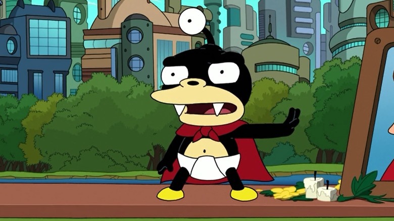 Nibbler explaining about time travel