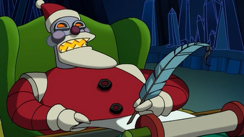 Robot Santa with his Christmas list