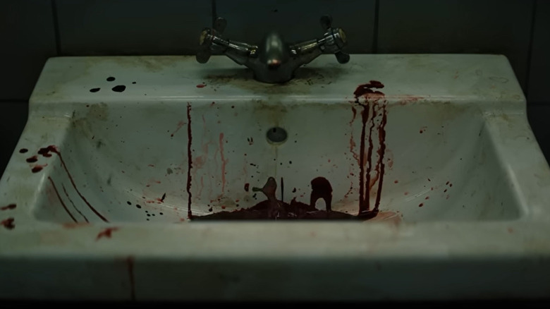 A bloody public sink