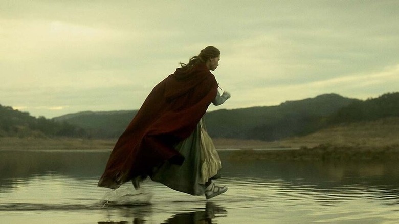 Clara runs over water