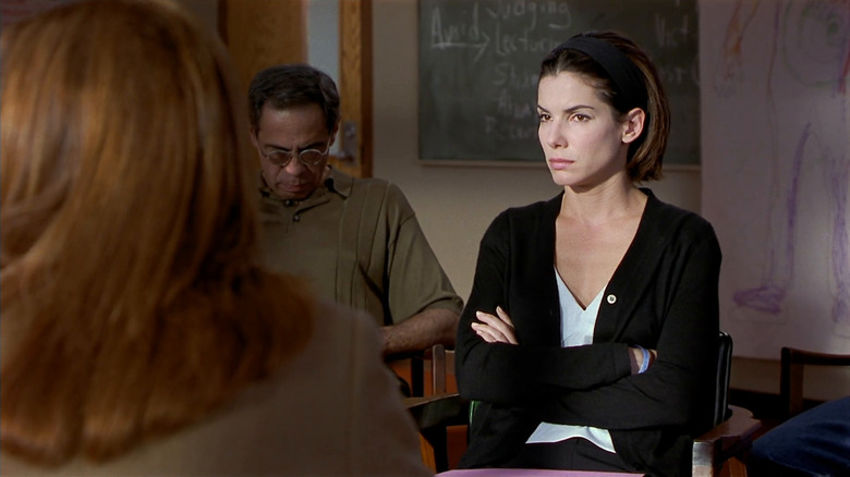 Angry Sandra Bullock crosses arms