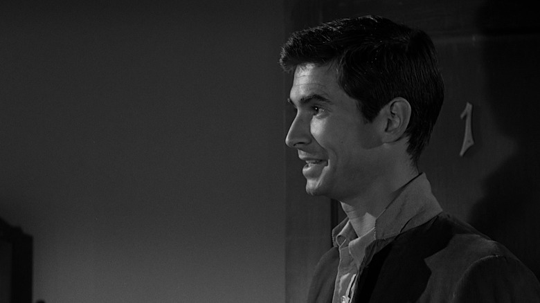 Norman Bates smiling innocently