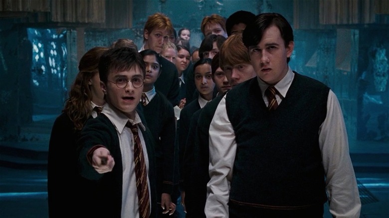 Dumbledore's Army practicing skills in Order of the Phoenix