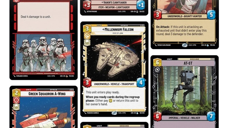 Cards from Star Wars Unlimited