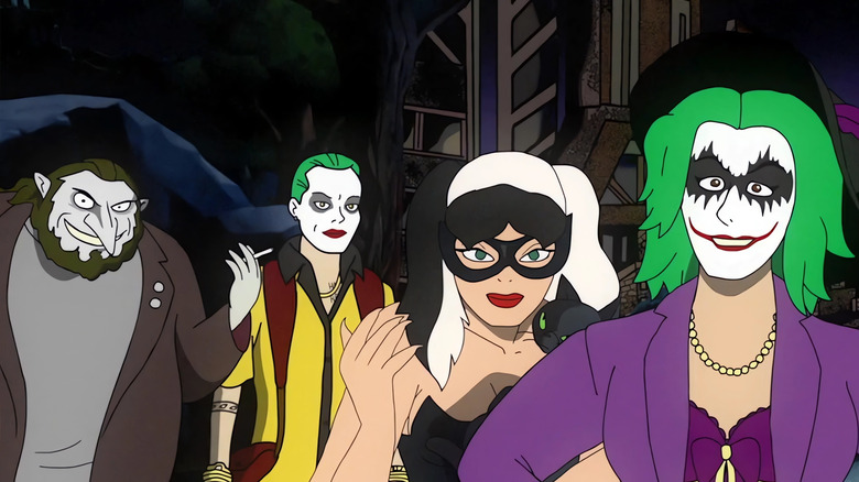 Vera leading her animated comrades against Batman in "The People's Joker" (2024)