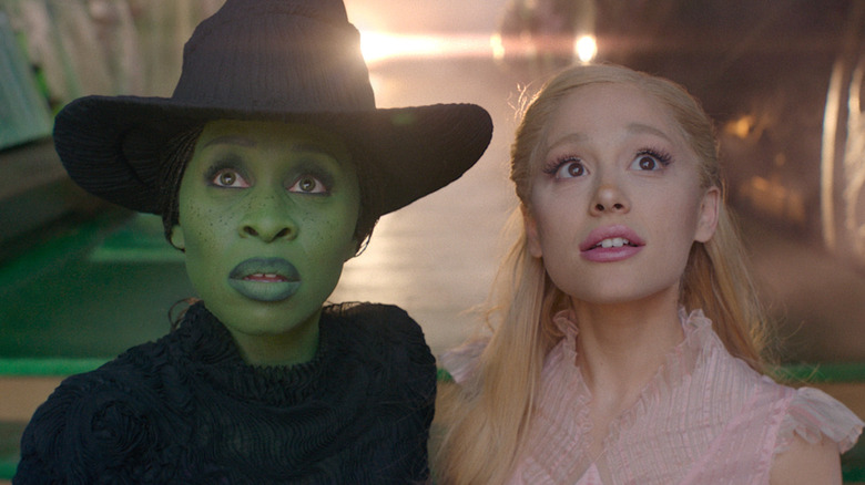 Elphaba and Glinda arrive at Oz's chambers in "Wicked" (2024)