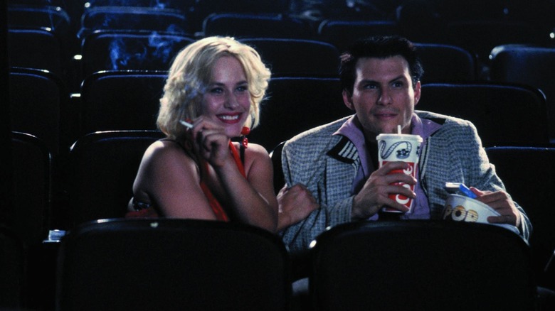 Clarence and Alabama watch a movie in "True Romance" (1993)