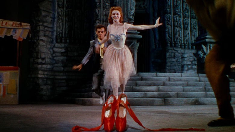 Vicky dances towards the red shoes in "The Red Shoes" (1948)