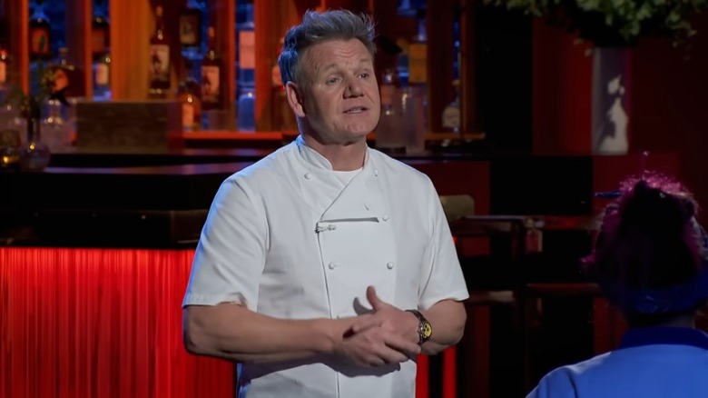 Gordon Ramsay speaking sternly on Hell's Kitchen