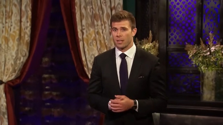 Zach Shallcross speaking on The Bachelor