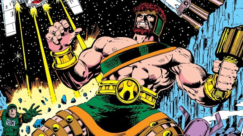 Hercules fighting cosmic enemies