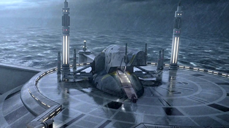 Slave I docked on Kamino