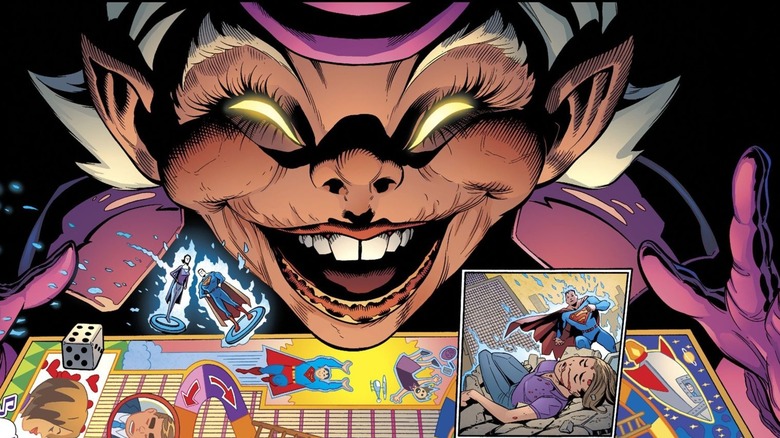 Mr. Mxyzptlk playing games with Superman's life