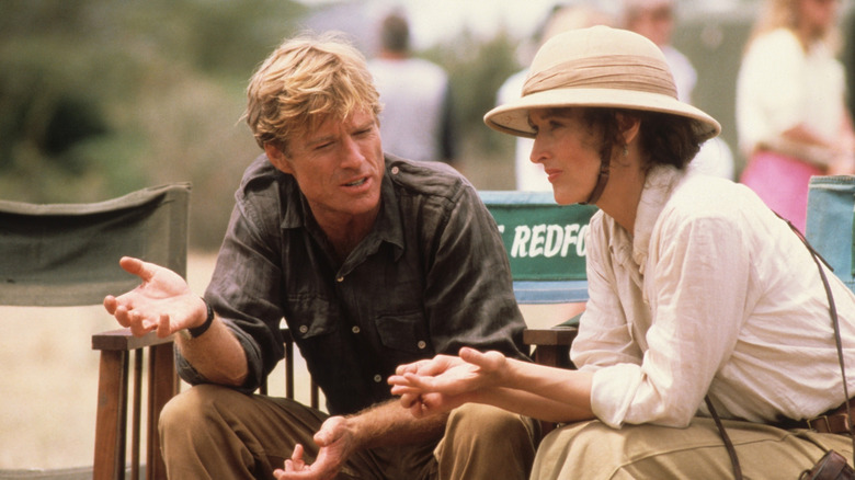 Redford talking to Streep