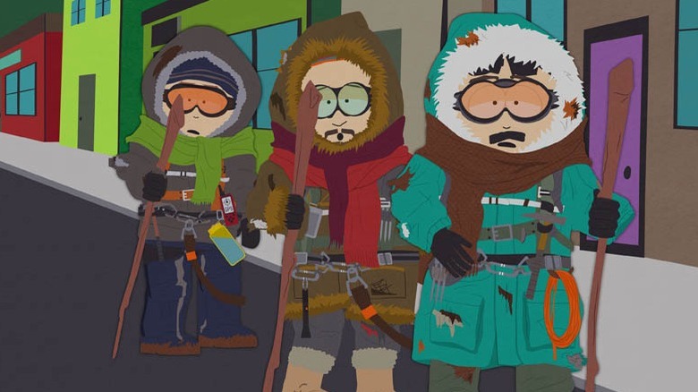 Randy Marsh dressed for an ice age