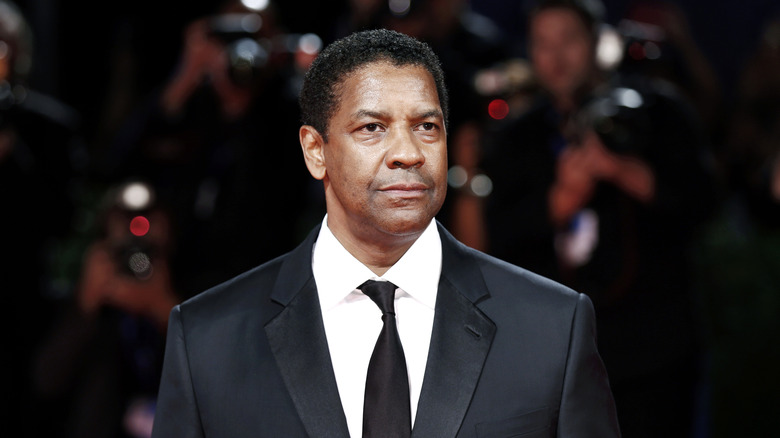 Denzel Washington in a black suit