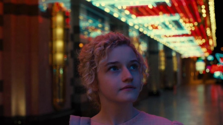 Julia Garner walks outside