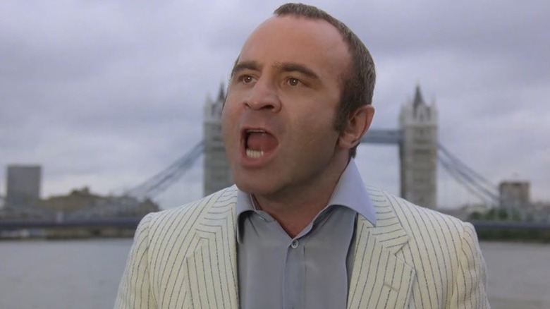 Bob Hoskins in front of Tower Bridge