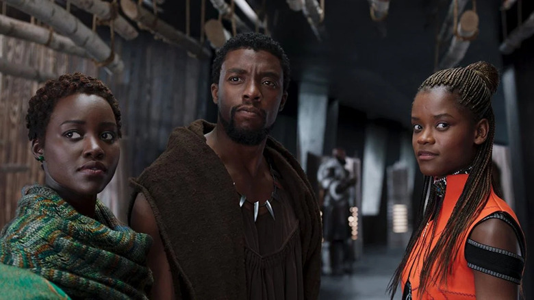 T'Challa with Nakia and Shuri