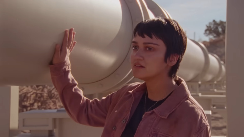 Ariela Barer near pipeline