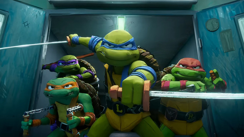 Teenage Mutant Ninja Turtles fighting