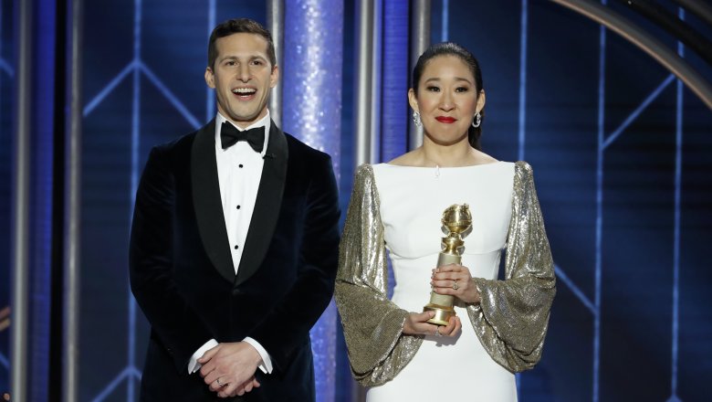 Andy Samberg and Sandra Oh