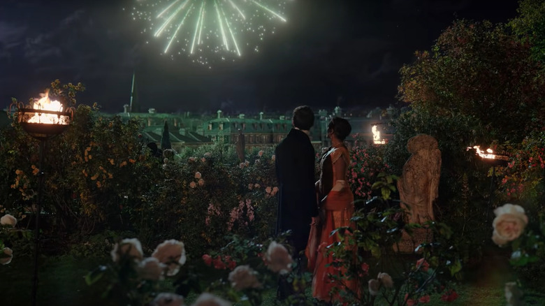 Kate and Anthony watching fireworks